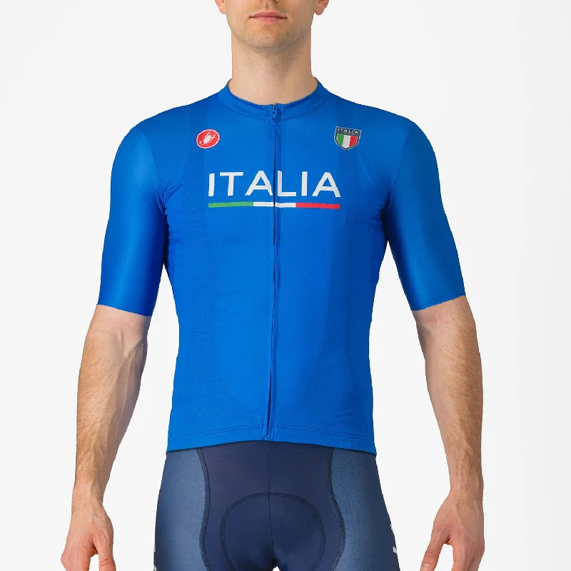 cycling clothing with comfy padding-Maglia Castelli Italia Competizione - Parigi 2024