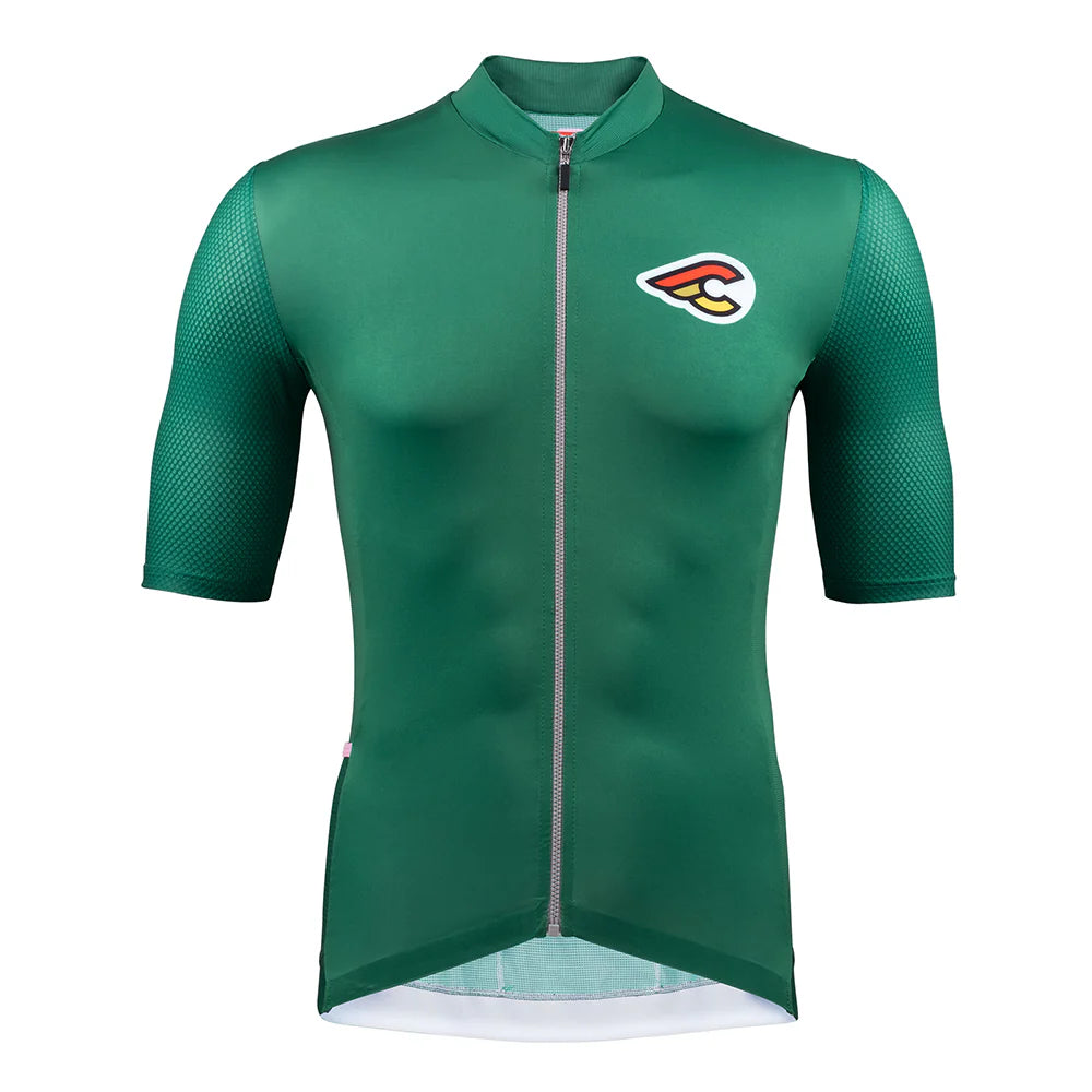 cycling clothing with glowing logos-Maglia Cinelli Tempo Mesh - Verde