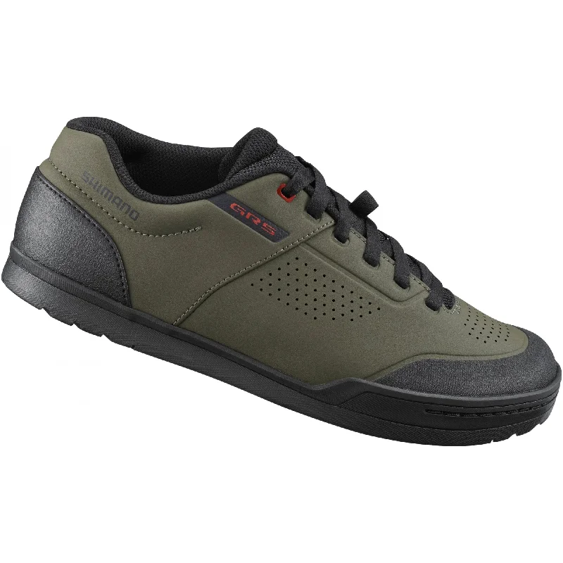 cycling clothing for breathability-Shimano GR501 Flat Pedal MTB Shoe - Olive