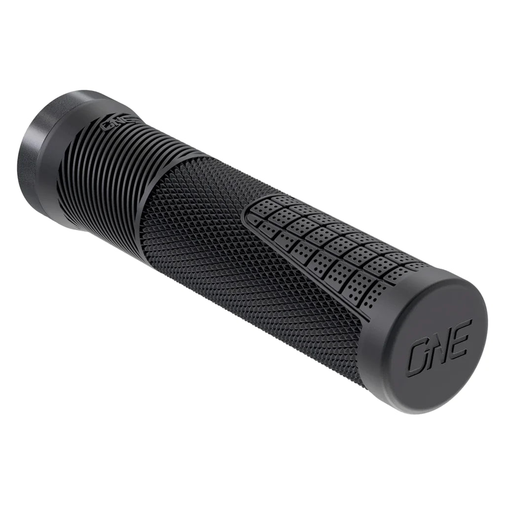 eco-friendly mountain bike grips-OneUp Thin Lock-On MTB Grips - Black