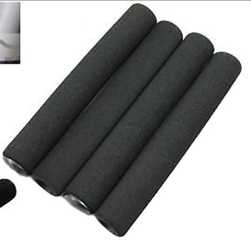 blue beginner bicycle grips-PACK OF 4 SPORTS BIKE BICYCLE UNIVERSAL FOAM HANDLEBAR GRIPS – BLACK