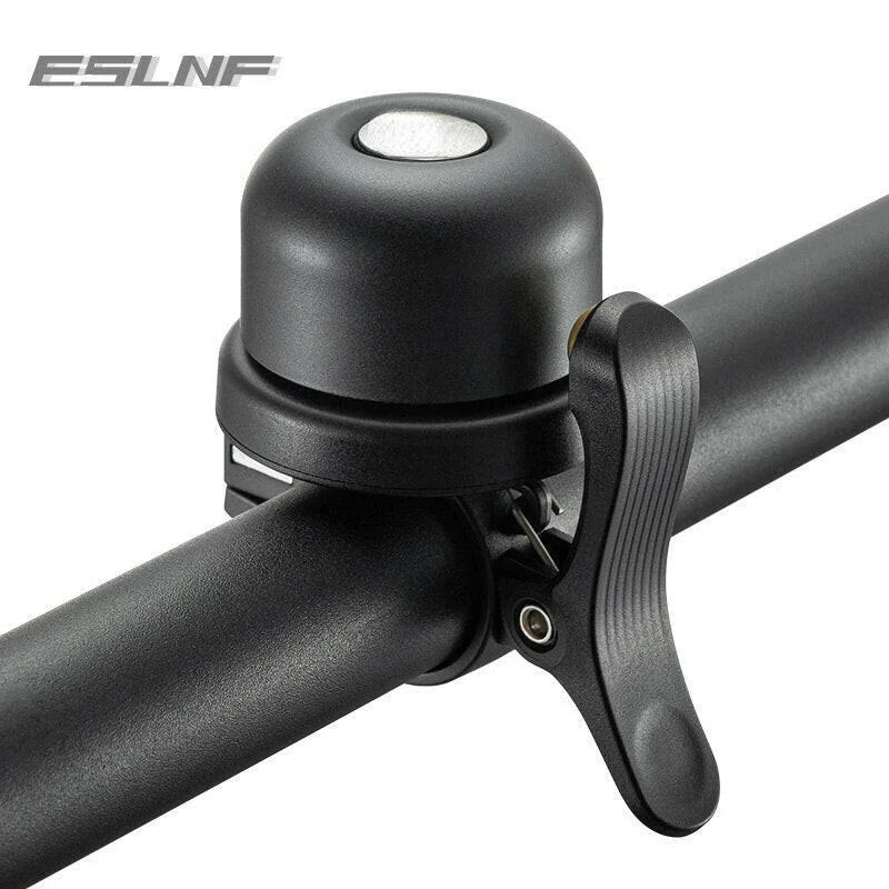 ESLNF Bicycle Airtag Location Anti-Theft Bell Stainless Steel Bicycle Handlebar Bell Portable Alarm Safety Bicycle Accessories