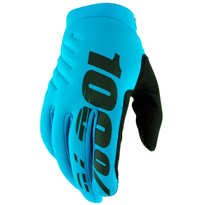 cycling clothing for rugged use-Guanti 100% Brisker - Azzurro