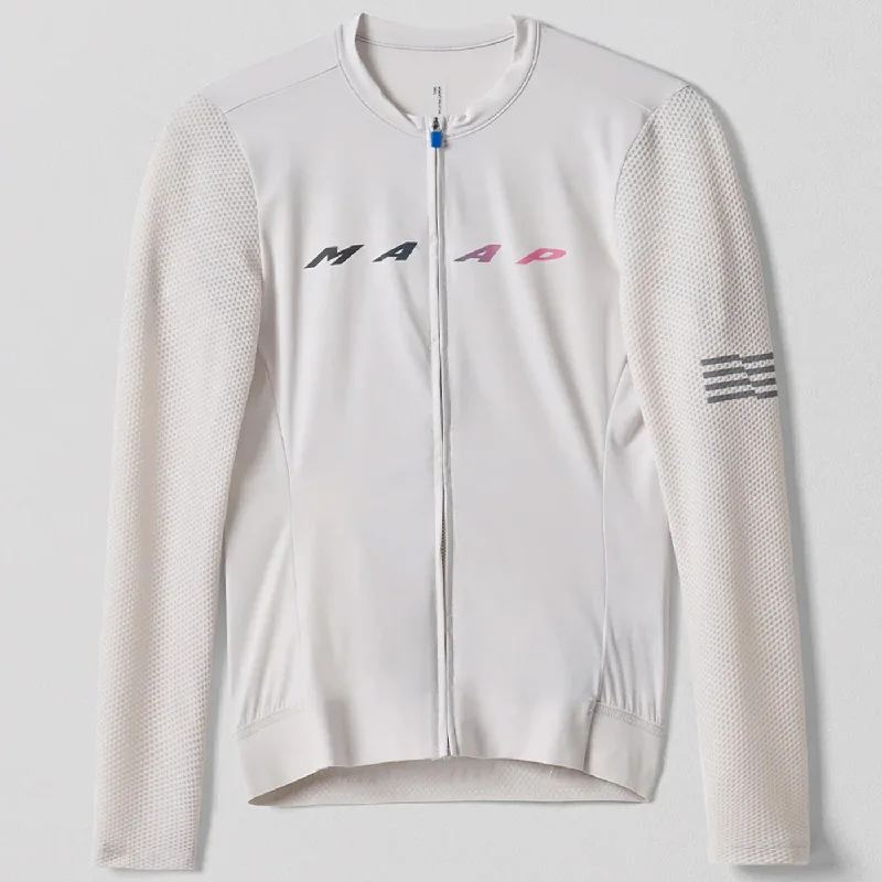 cycling clothing with soft linings-Maglia donna maniche lunghe Maap Blurred Evade Pro Base - Bianco