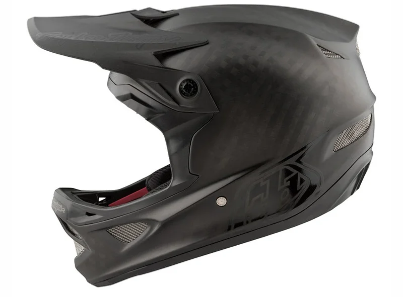 Bicycle helmet with adjustable lights-Troy Lee Designs D3 Carbon MIPS Full Face Helmet - Midnight Black