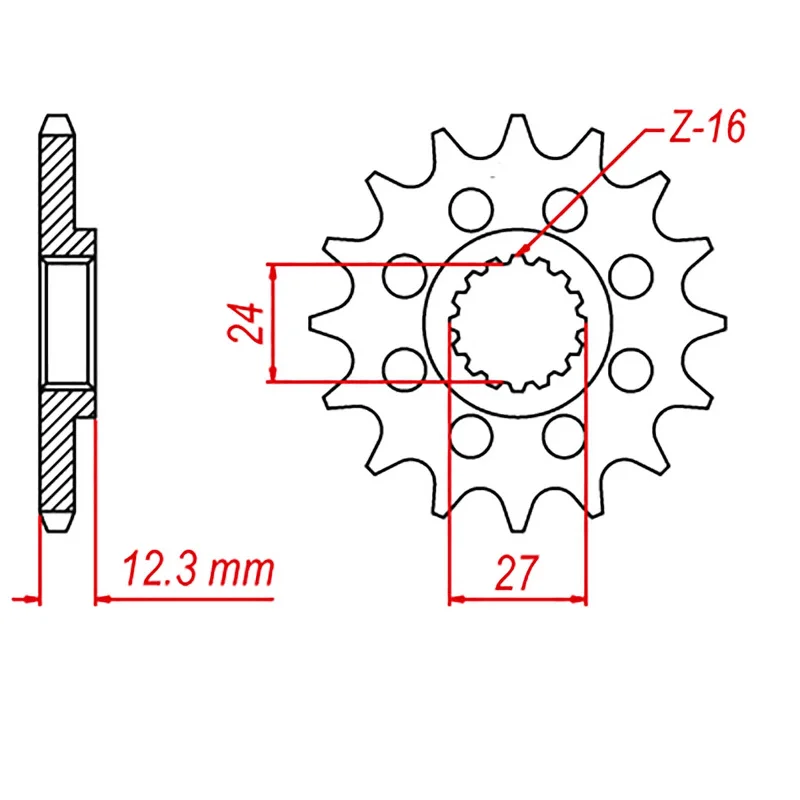 MTX 444 Steel Front Sprocket #525 (17T) (10-444-17)