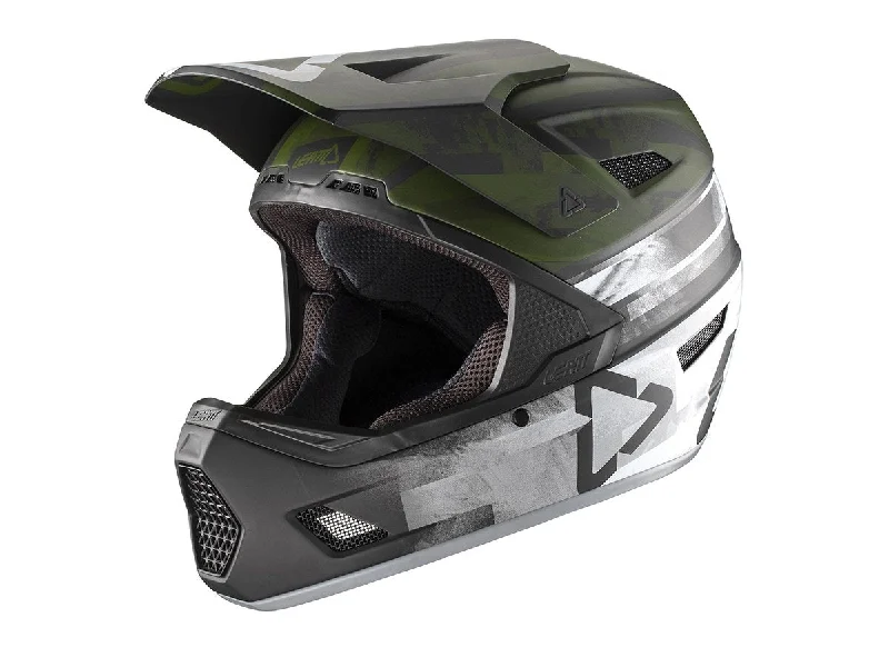 Bicycle helmet affordable-Leatt DBX 3.0 DH V20.1 Full Face Helmet - Forest