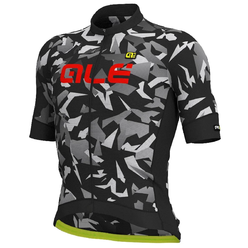 cycling clothing for cycling clubs-Maglia Ale Graphics PRR Glass - Nero grigio