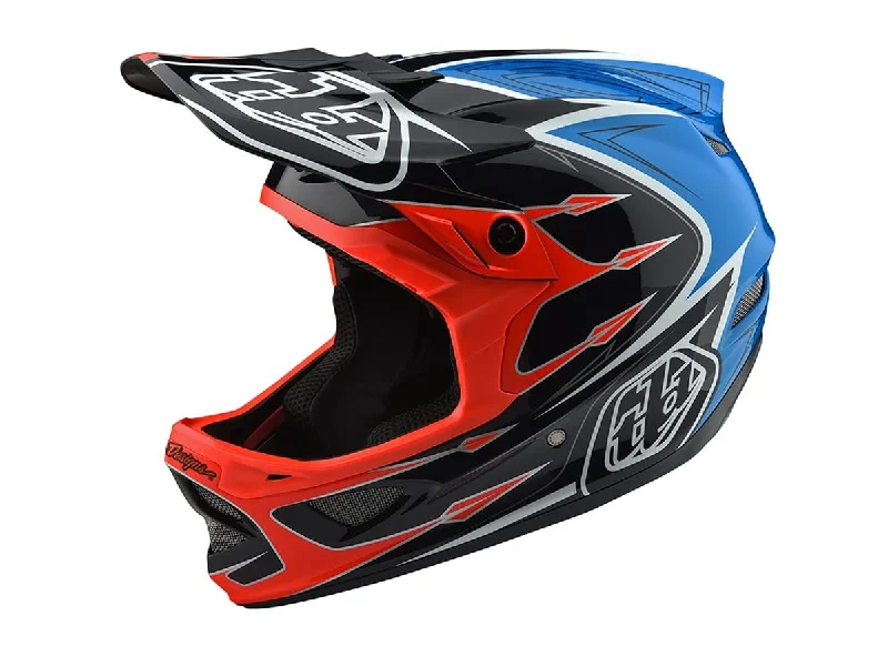 Bicycle helmet adjustable-Troy Lee Designs D3 Composite Full Face Helmet - Corona Orange - 2018