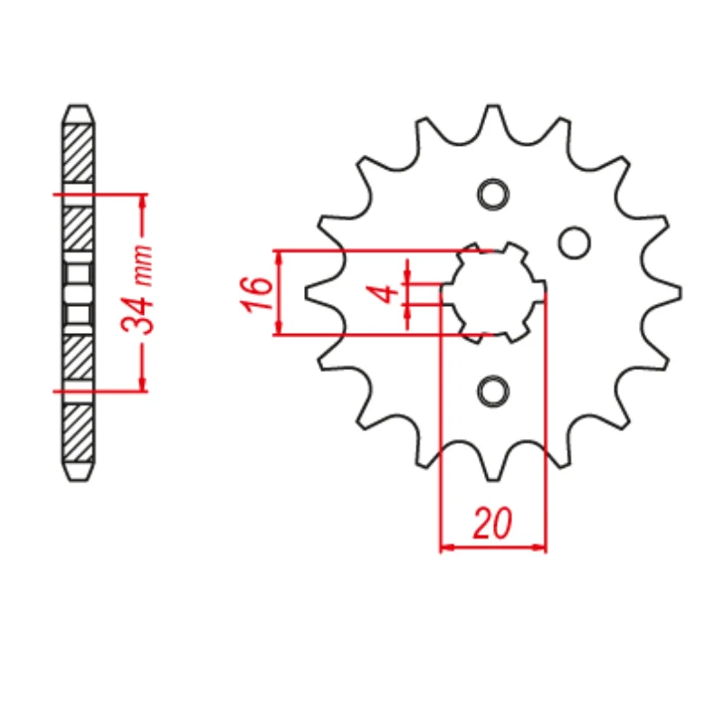 MTX 1263 Steel Front Sprocket #428 (11T) (10-459-11)