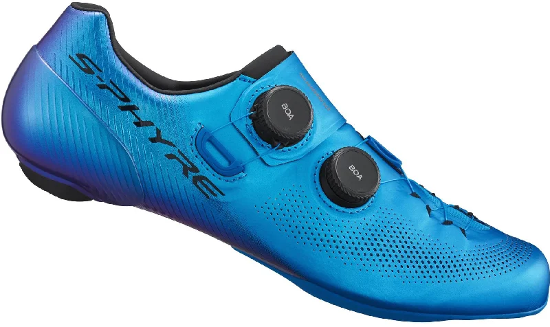 cycling clothing with branded logos-Shimano RC903 S-Phyre Road Cycling Shoes - Blue