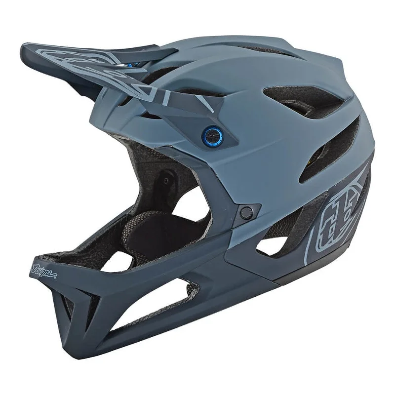 Bicycle helmet same day shipping-Troy Lee Designs Stage MIPS Enduro Full Face Helmet - Stealth - Gray