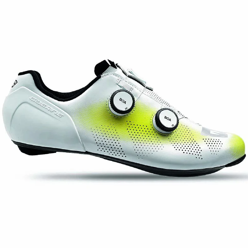 cycling clothing for long races-Scarpe Gaerne Carbon STL - Bianco giallo