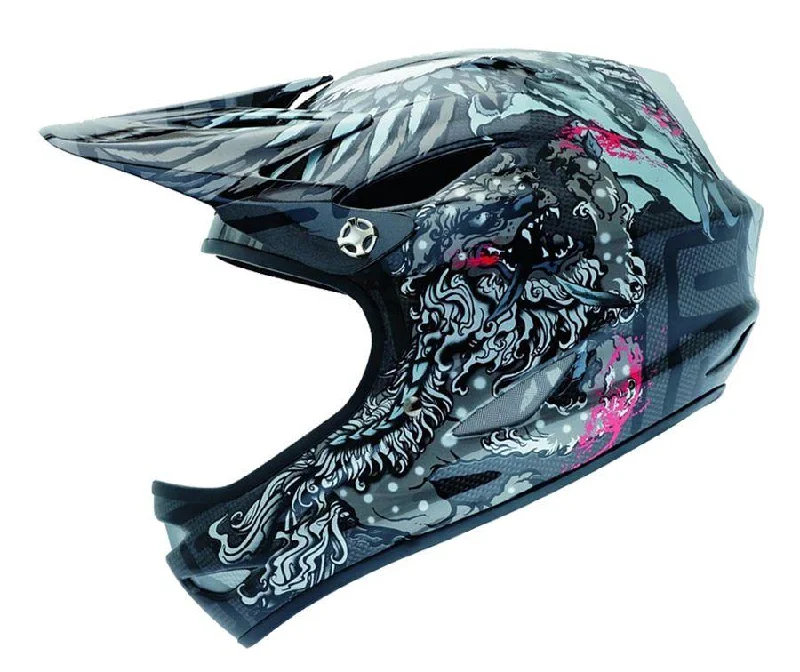 Bicycle helmet with smartphone holder-Giro Remedy Carbon Full Face Helmet - Phoenix Collage