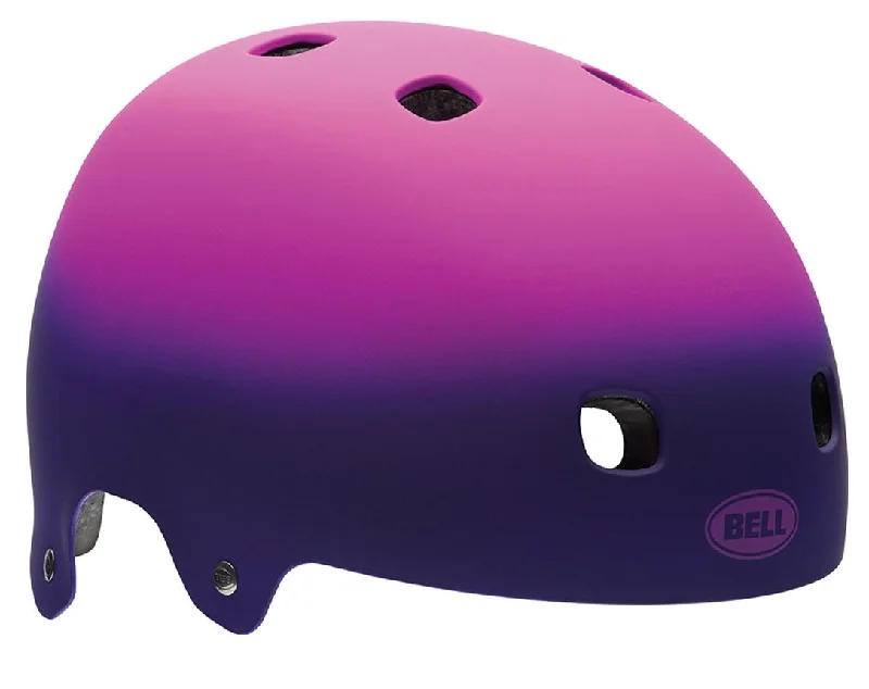 Bicycle helmet air flow-Bell Segment Graphics Helmet - Matt Purple Comet