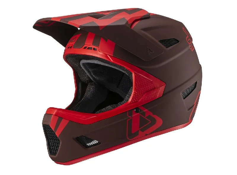 Bicycle helmet DIY kit-Leatt DBX 3.0 DH V19.3 Full Face Helmet - Stadium - Ruby