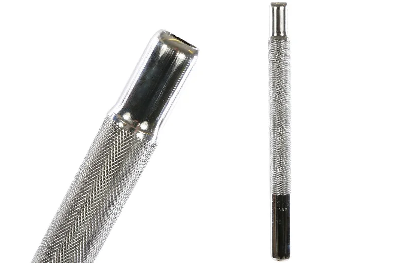 dual-density folding bicycle grips-OLD SCHOOL BMX 12" KNURLED EXTRA GRIP 25.4mm SEAT POST CHROME 300mm HARD TO FIND