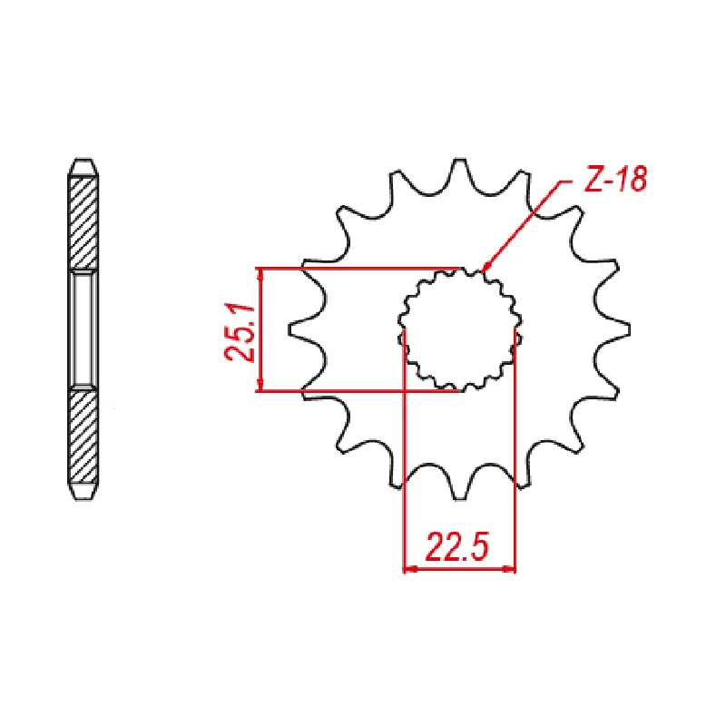 MTX 1185 Steel Front Sprocket #520 (17T) (10-1185-17)