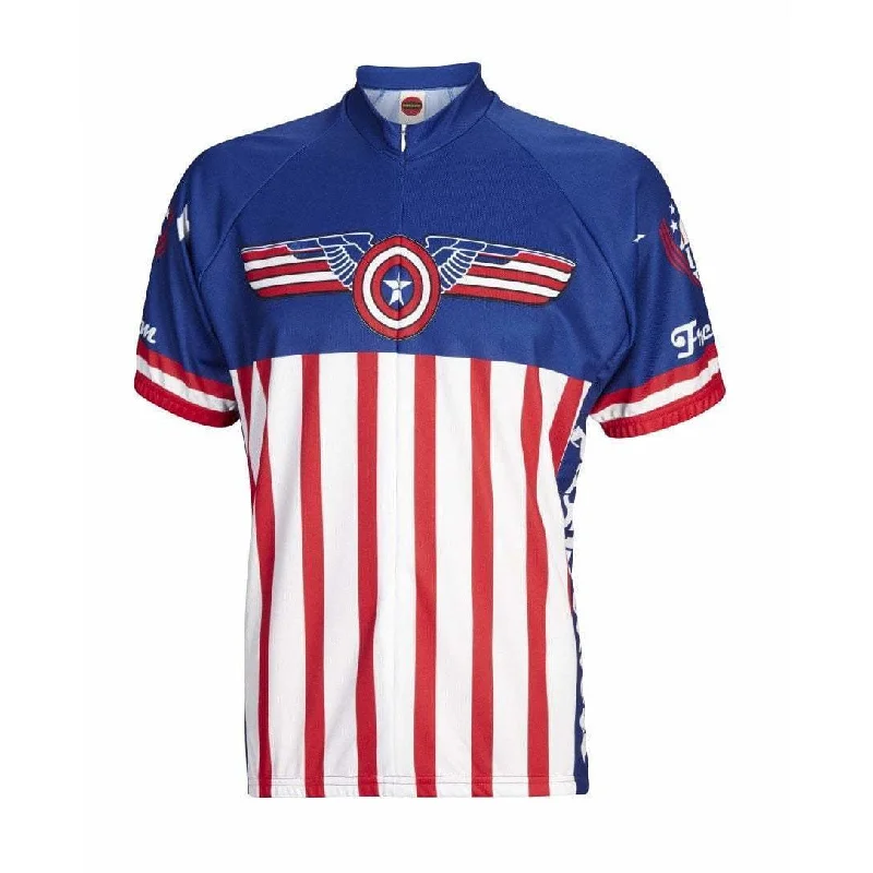 cycling clothing for gravel trails-Men's USA Freedom Road Bike Jersey