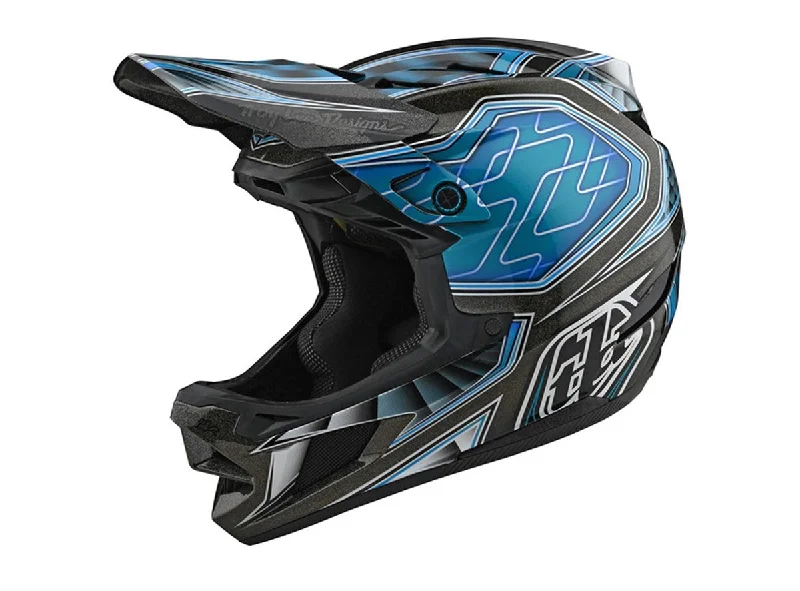 Bicycle helmet discount-Troy Lee Designs D4 Composite MIPS Full Face Helmet - Low Rider - Teal - 2021