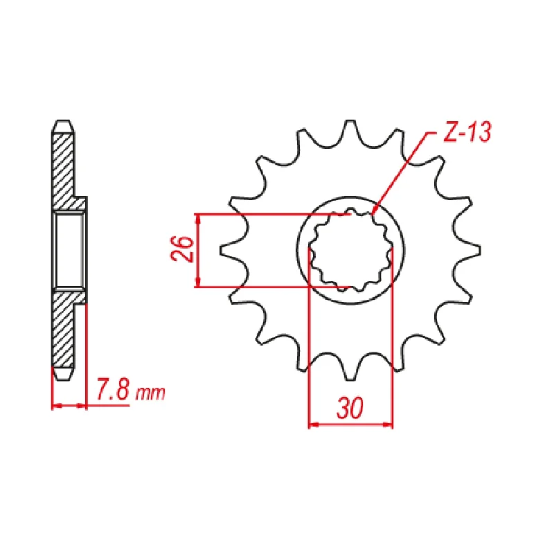 MTX 1184 Steel Front Sprocket #520 (18T) (10-1184-18)