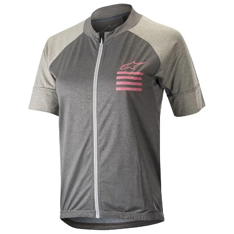 cycling clothing for smooth fabric-Maglia Donna Alpinestars Stella Trail - Grigio rosa