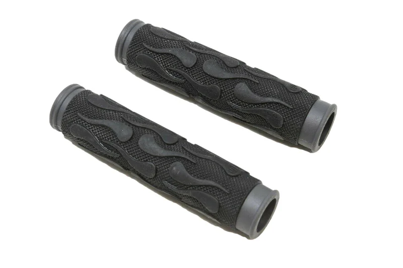 professional mountain bike grips-Quality Herrmans Bike Handlebar Grips Non Slip Grey Black Dual Layer MTB 130mm