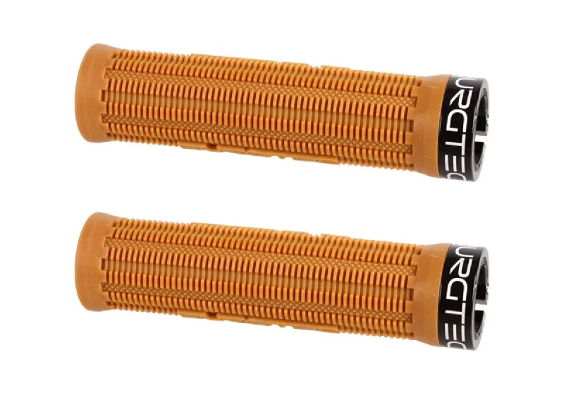 yellow folding bicycle grips-Burgtec Bartender Pro Minnaar Signature Grips - Gum