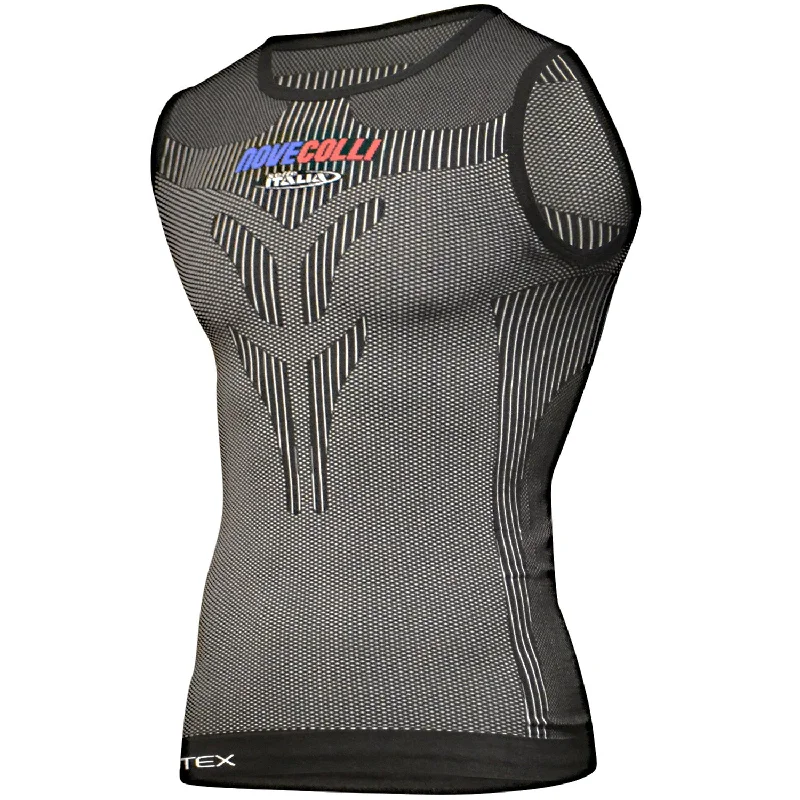 cycling clothing with added grip-Maglia intima senza maniche Biotex Novecolli - Nero