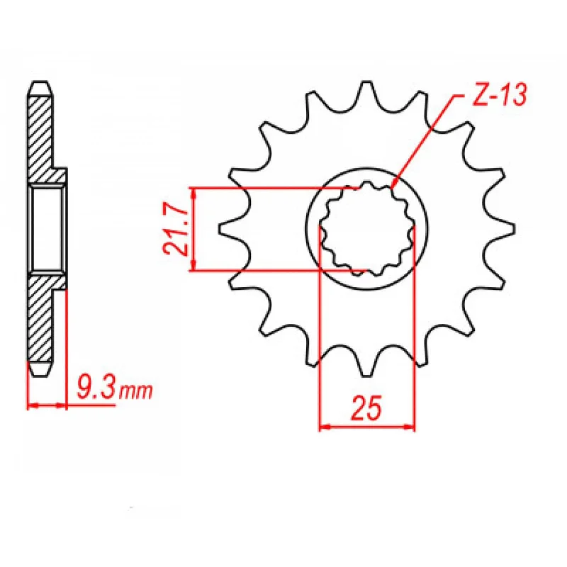 MTX 1539 Steel Front Sprocket #520 (15T) (10-539-15)