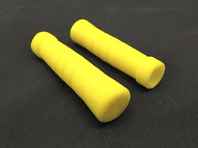 anti-vibration bicycle grips-TRENDY BIKE CYCLE HANDLEBAR GRIPS RETRO NEON YELLOW HANDLEBAR GRIPS 140mm NEW