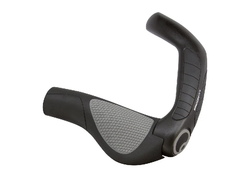 mountain bike grips-Ergon GP5 Grips - Regular - Black-Gray