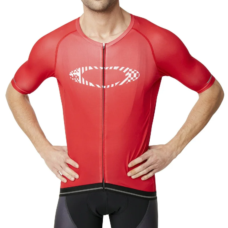 cycling clothing for group rides-Maglia Oakley Icon - Rosso