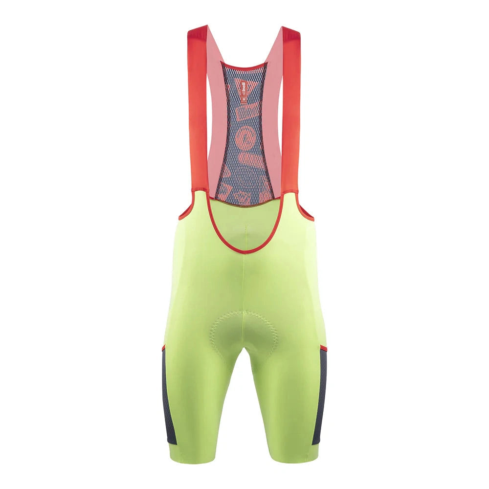 cycling clothing with no friction-Salopette Cinelli Gravel - Verde fluo