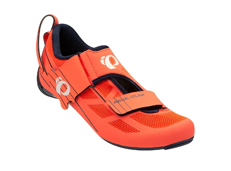 cycling clothing for cheap buys-Pearl Izumi Tri Fly Select V6 Tri Shoe - Womens - Navy-Fiery Coral