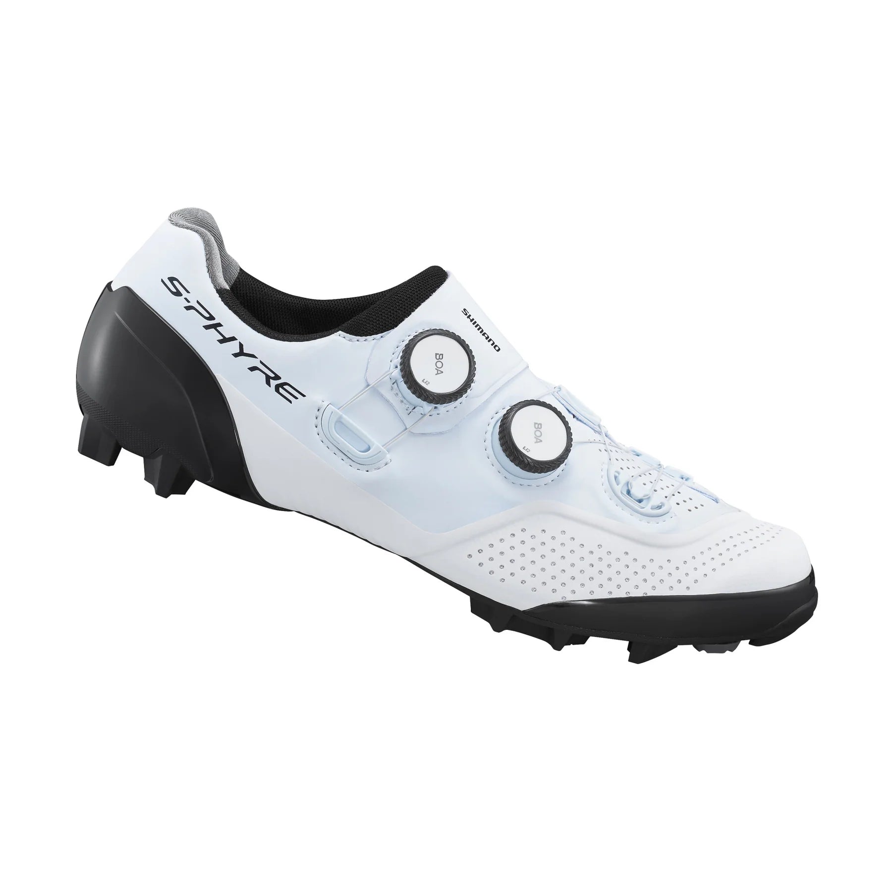 cycling clothing with reflective logos-Shimano XC902 S-Phyre SPD XC MTB Shoe - White