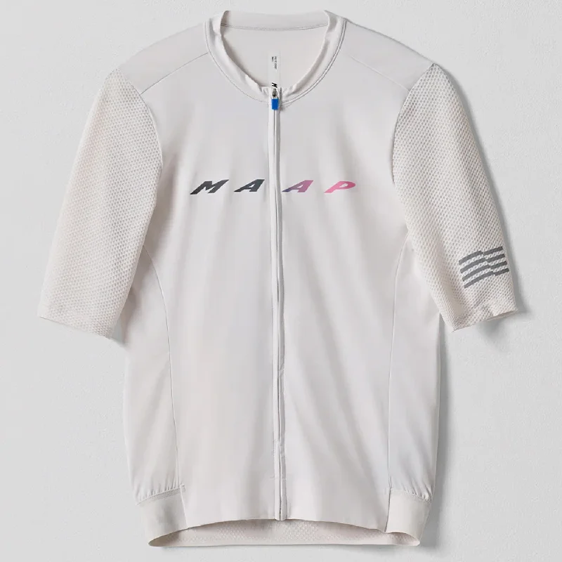 cycling clothing for race performance-Maglia Maap Blurred Evade Pro Base - Bianco