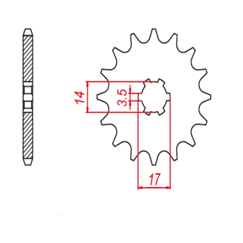 MTX 1540 Steel Front Sprocket #420 (14T) (10-1540-14)