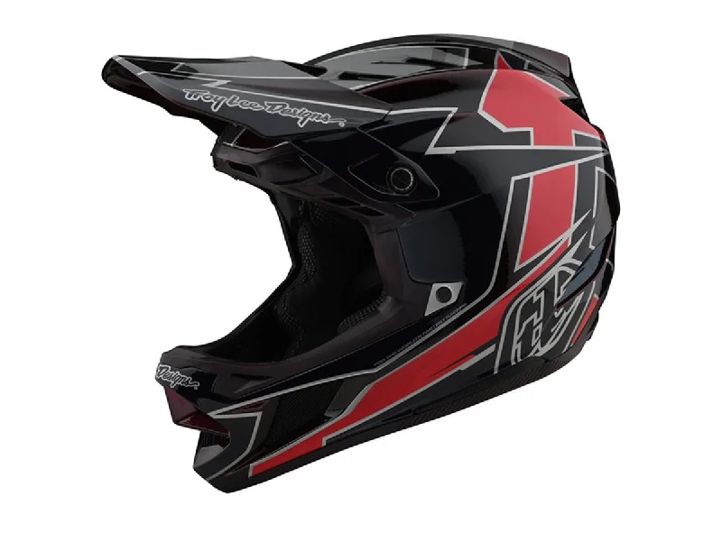 Bicycle helmet with goggles-Troy Lee Designs D4 Composite MIPS Full Face Helmet - Graph - Red - 2021