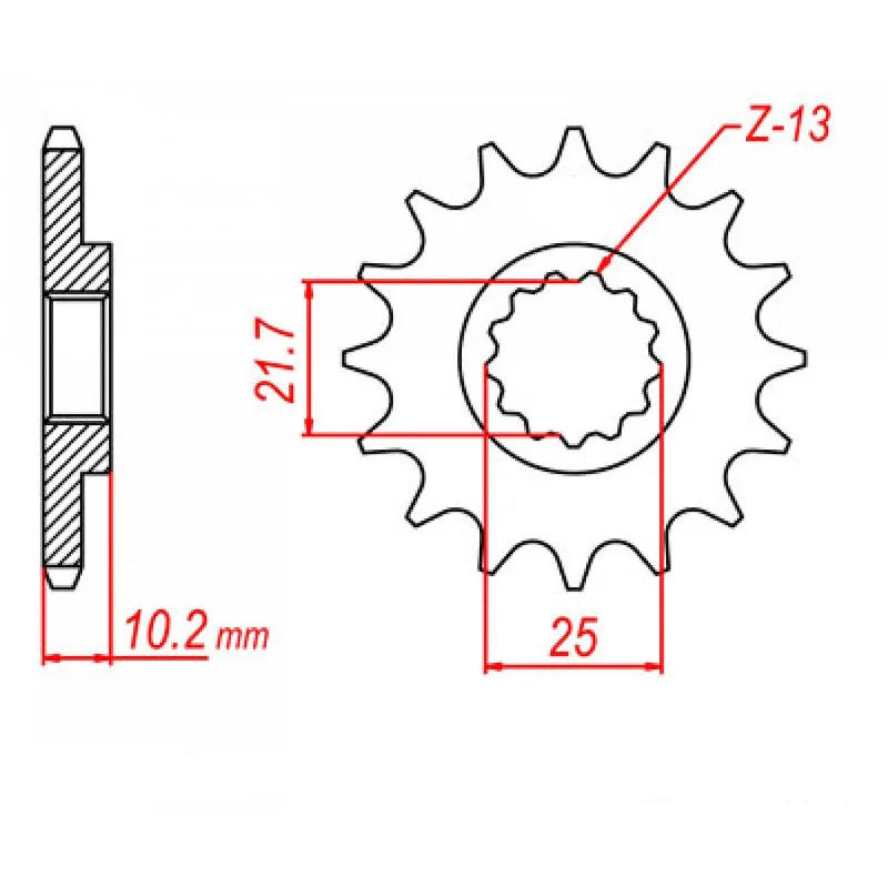 MTX 1503 Steel Front Sprocket #520 (13T) (10-1503-13)