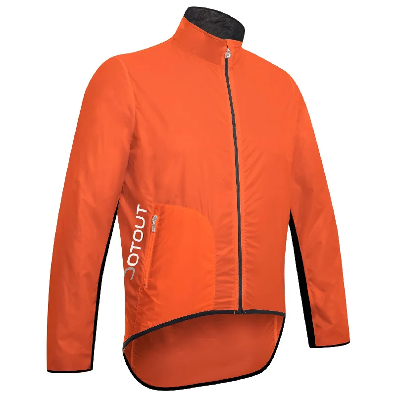 cycling clothing for lightweight travel-Mantellina Dotout Tempo - Arancio