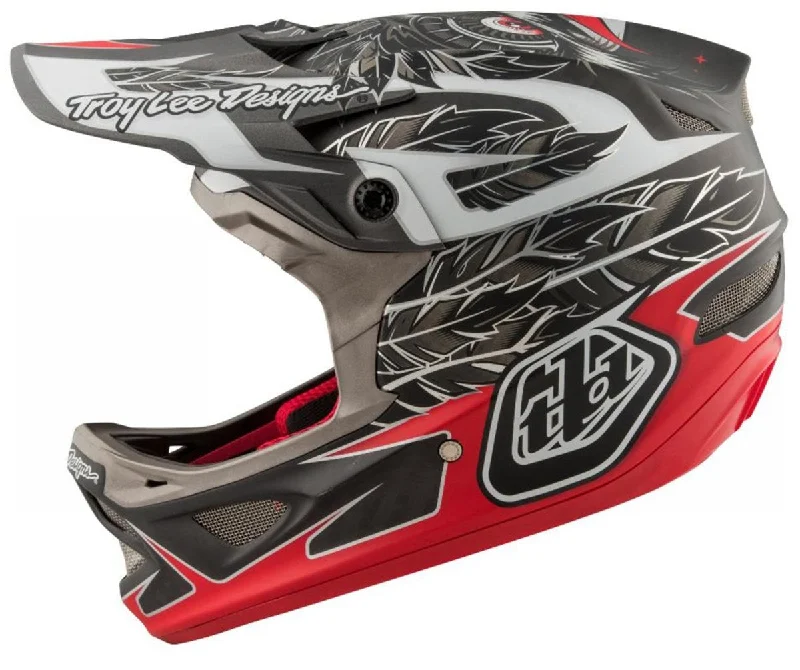 Bicycle helmet red-Troy Lee Designs D3 Composite Full Face Helmet - Nightfall Black