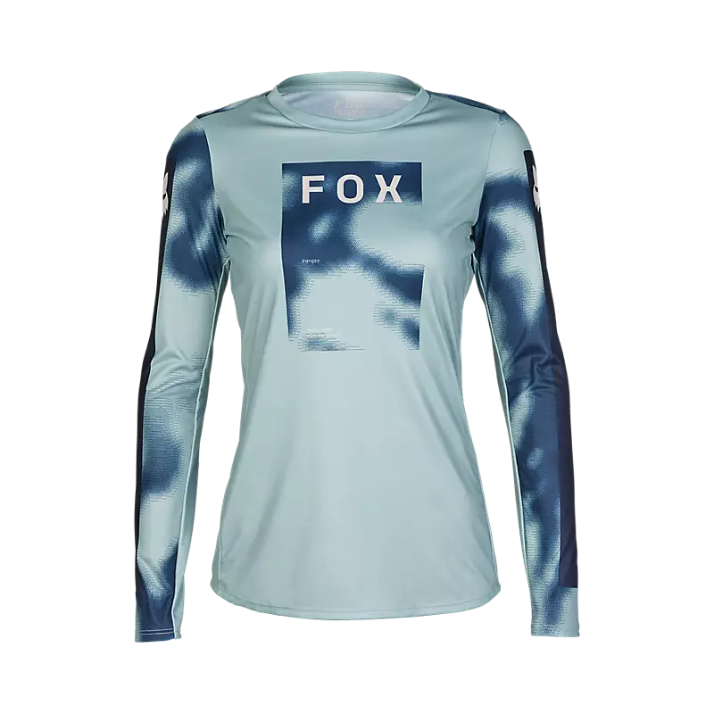 cycling clothing with flexible panels-Fox Racing Defend Long Sleeve MTB Jersey - Taunt - Womens - Guava