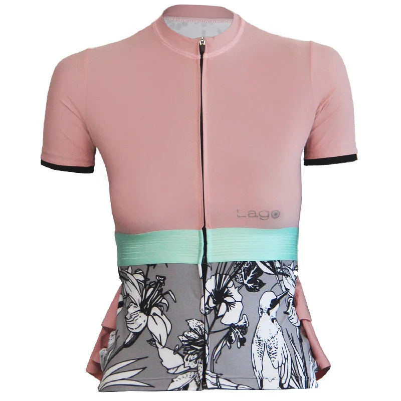 cycling clothing with breeze block-Maglia donna Lago Tiger - Rosa