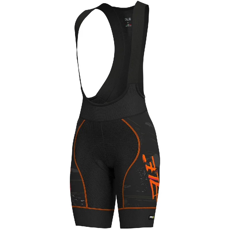 durable cycling clothing materials-Salopette donna Ale PRR Romantic - Nero arancio