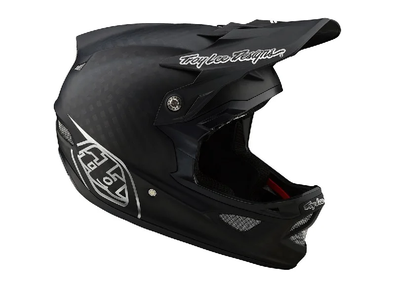 Bicycle helmet with brake light-Troy Lee Designs D3 Carbon MIPS Full Face Helmet - Midnight -  2019