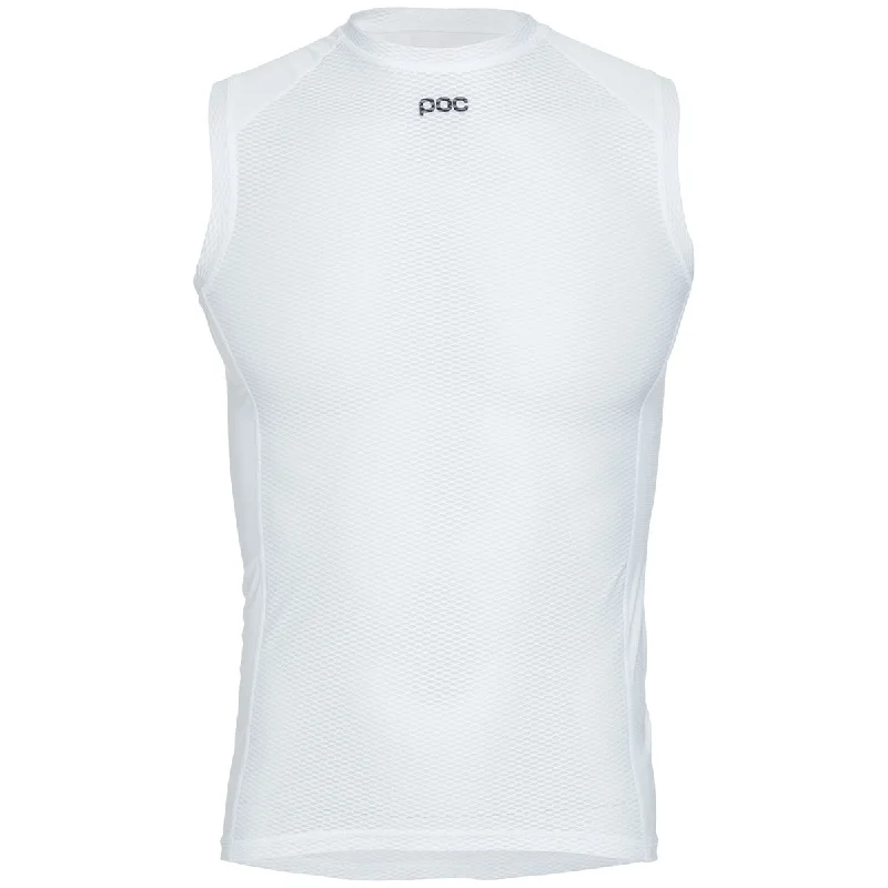 cycling clothing with vintage look-Maglia intima senza maniche Poc Essential Layer Vest - Bianco