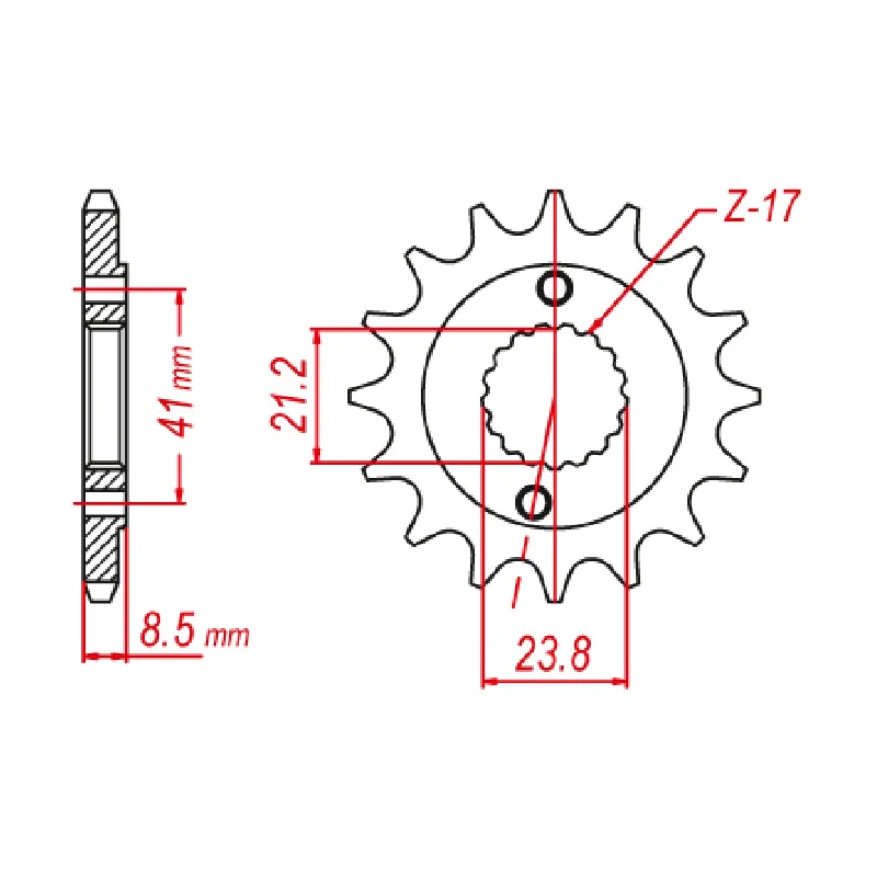 MTX 1322 Steel Front Sprocket #520 (16T) (10-587-16)