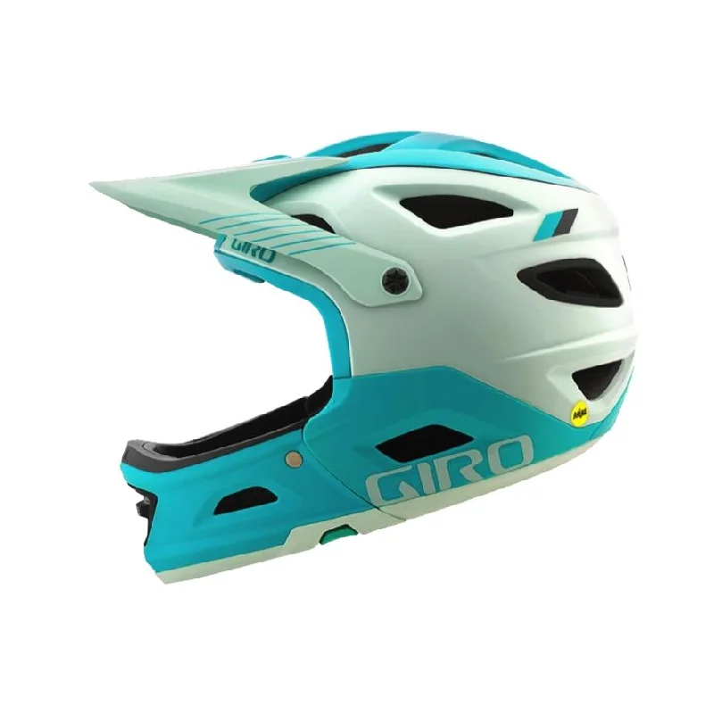 Bicycle helmet with top mount-Giro Switchblade MIPS Full Face Helmet - Matt Mint